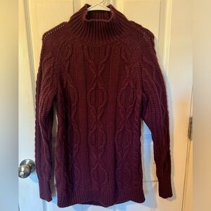 LL Bean Women’s Cable Knit Wool Sweater Size XS